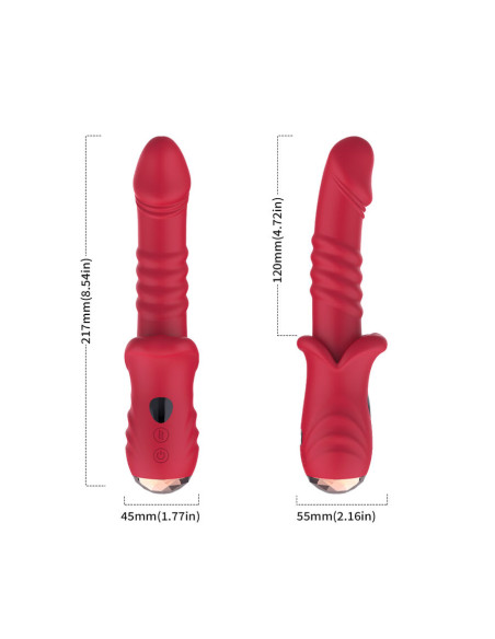 ARMONY POINT A STIMULATING VIBRATOR DILDO RED