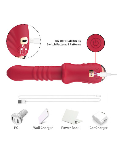 ARMONY POINT A STIMULATING VIBRATOR DILDO RED