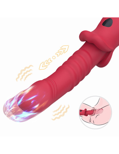 ARMONY POINT A STIMULATING VIBRATOR DILDO RED