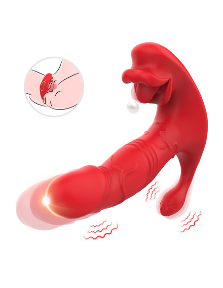 ARMONY ANAL VIBRATOR PANTY C AND G SPOT STIMULATOR REMOTE CONTROL RED