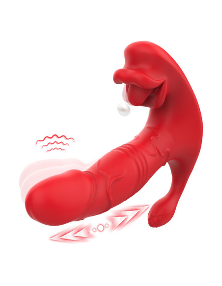 ARMONY ANAL VIBRATOR PANTY C AND G SPOT STIMULATOR REMOTE CONTROL RED