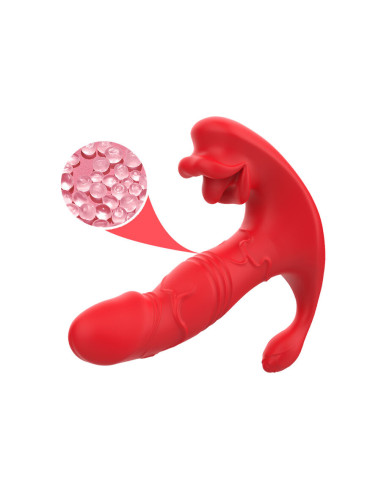 ARMONY ANAL VIBRATOR PANTY C AND G SPOT STIMULATOR REMOTE CONTROL RED