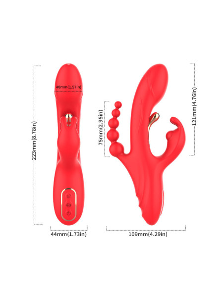 ARMONY G SPOT AND CLITORIS STIMULATOR VIBRATOR RED