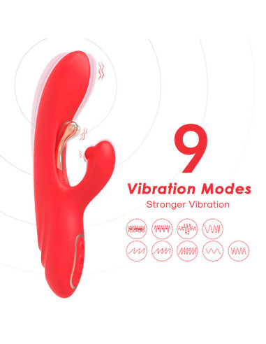 ARMONY G SPOT AND CLITORIS STIMULATOR VIBRATOR WITH OSCILLATING TONGUE RED
