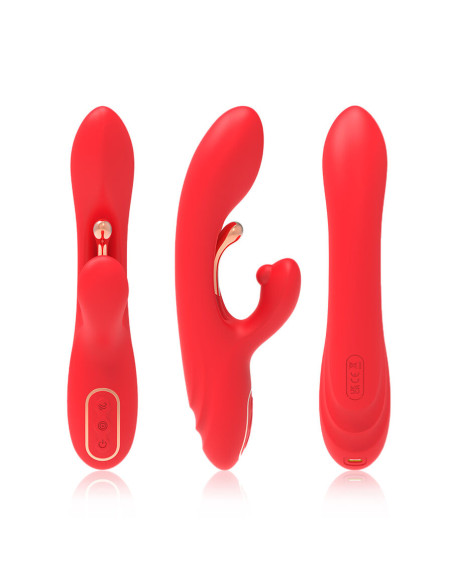 ARMONY G SPOT AND CLITORIS STIMULATOR VIBRATOR WITH OSCILLATING TONGUE RED