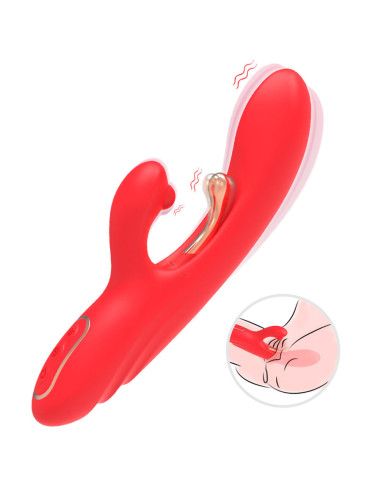 ARMONY G SPOT AND CLITORIS STIMULATOR VIBRATOR WITH OSCILLATING TONGUE RED