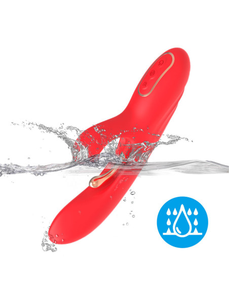 ARMONY G SPOT AND CLITORIS STIMULATOR VIBRATOR WITH OSCILLATING TONGUE RED
