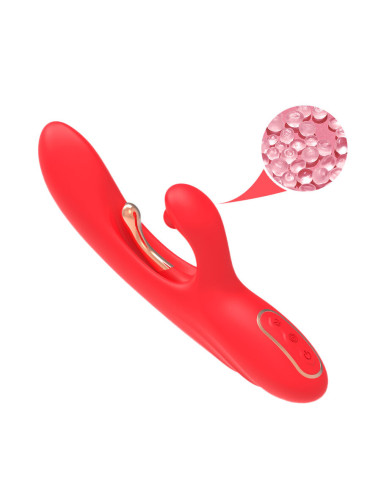 ARMONY G SPOT AND CLITORIS STIMULATOR VIBRATOR WITH OSCILLATING TONGUE RED