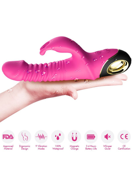 ARMONY ZING DILDO VIBRATOR RABBIT FUCHSIA
