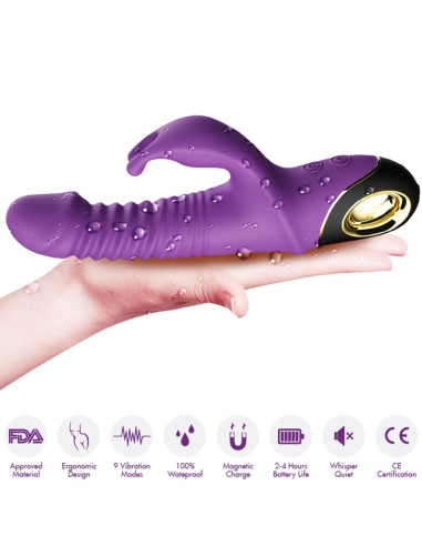 ARMONY ZING DILDO VIBRATOR RABBIT PURPLE