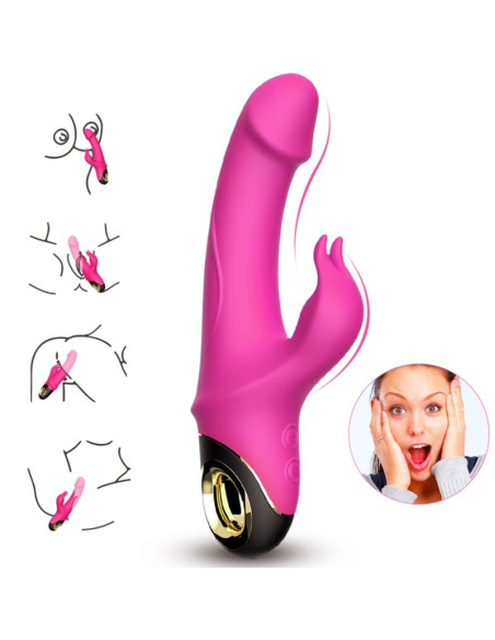 ARMONY METEROR DILDO VIBRATOR RABBIT ROTATOR FUCHSIA