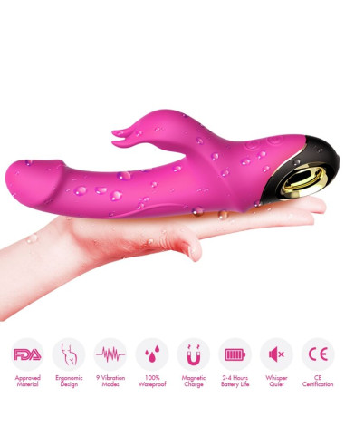 ARMONY METEROR DILDO VIBRATOR RABBIT ROTATOR FUCHSIA