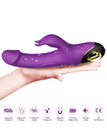 ARMONY METEROR DILDO VIBRATOR RABBIT PURPLE