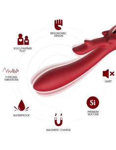 ARMONY ELK VIBRATOR RABBIT CURVED RED