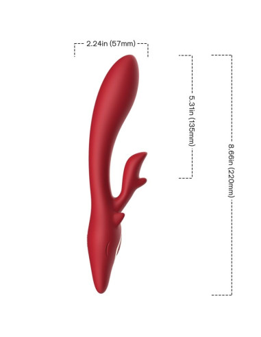 ARMONY ELK VIBRATOR RABBIT CURVED RED