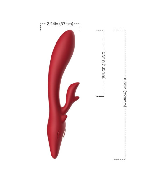 ARMONY ELK VIBRATOR RABBIT CURVED RED