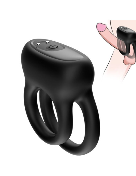 ARMONY DOUBLE RING VIBRATOR BLACK