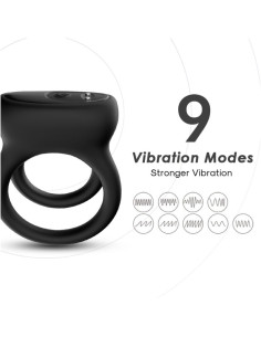 ARMONY DOUBLE RING VIBRATOR BLACK 2