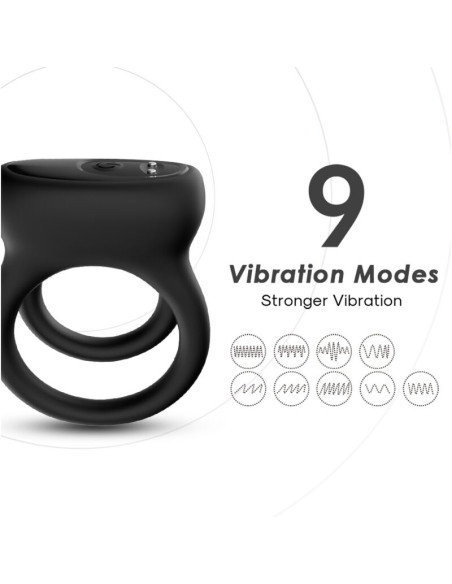 ARMONY DOUBLE RING VIBRATOR BLACK