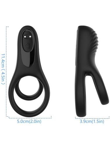 ARMONY DOUBLE RING VIBRATOR BLACK