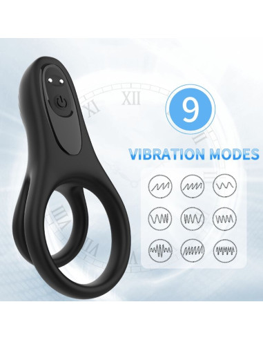 ARMONY DOUBLE RING VIBRATOR BLACK