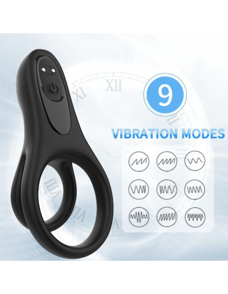 ARMONY DOUBLE RING VIBRATOR BLACK