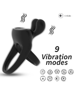 ARMONY RING VIBRATOR RABBIT BLACK