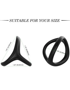 ARMONY TRESOR DOUBLE SILICONE RING BLACK 2