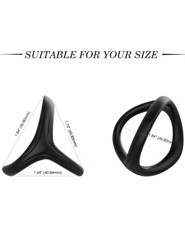ARMONY TRESOR DOUBLE SILICONE RING BLACK
