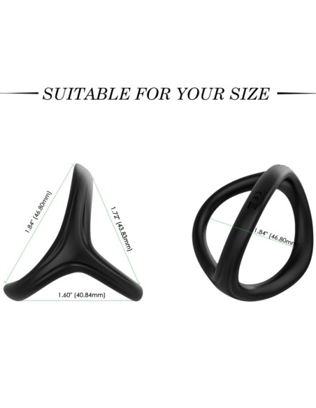 ARMONY TRESOR DOUBLE SILICONE RING BLACK