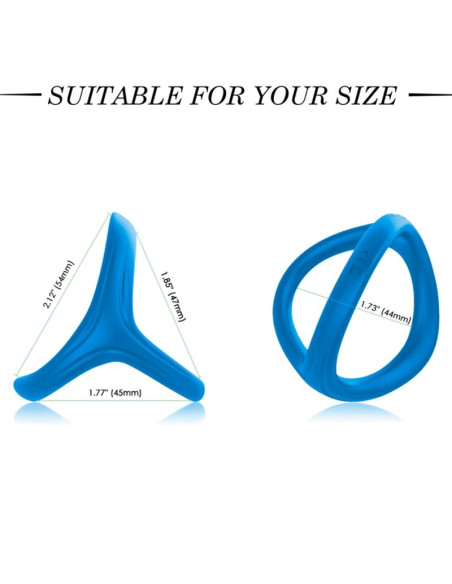 ARMONY TRESOR DOUBLE SILICONE RING BLUE