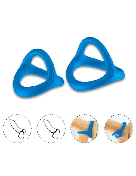 ARMONY TRESOR DOUBLE SILICONE RING BLUE
