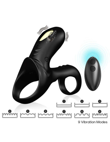 ARMONY RANGER DOUBLE VIBRATOR RING FOR COUPLES BLACK