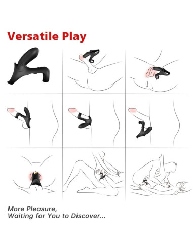 ARMONY RANGER DOUBLE VIBRATOR RING FOR COUPLES BLACK