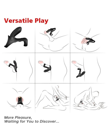 ARMONY RANGER DOUBLE VIBRATOR RING FOR COUPLES BLACK