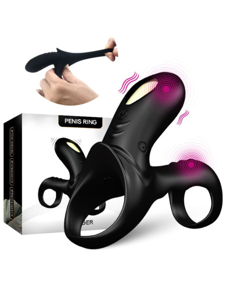 ARMONY RANGER DOUBLE VIBRATOR RING FOR COUPLES BLACK