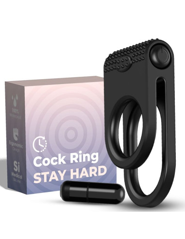 ARMONY TWINS DOUBLE VIBRATOR RING FOR COUPLES BLACK