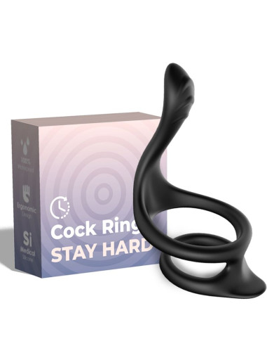 ARMONY TAIL DOUBLE ANAL RING BLACK