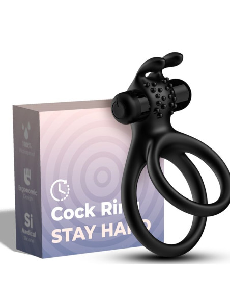 ARMONY TRAVELER DOUBLE VIBRATOR RING FOR COUPLES RABBIT BLACK