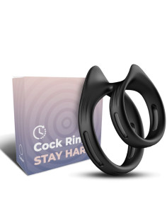 ARMONY DUALRING DOUBLE ELASTIC RING BLACK