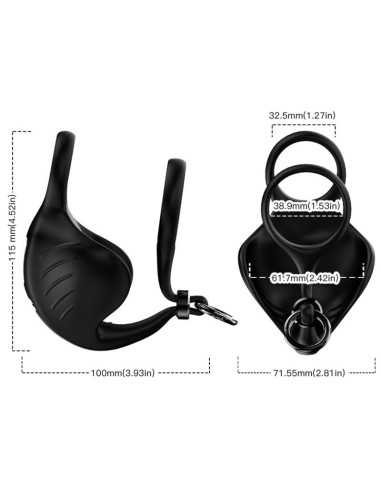 ARMONY MANTA SCROTUM VIBRATOR RING BLACK
