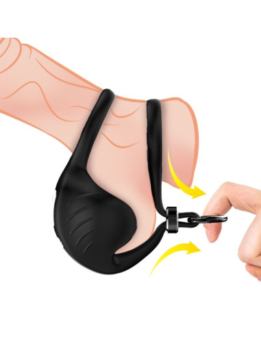 ARMONY MANTA SCROTUM VIBRATOR RING REMOTE CONTROL BLACK