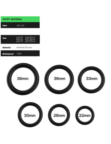 ARMONY RINGS SILICONE BLACK