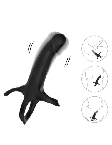ARMONY DILDO WITH RING VIBRATOR REMOTE CONTROL BLACK