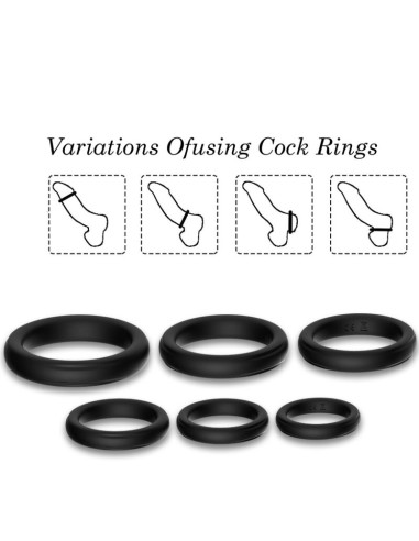 ARMONY LOCK RINGS SILICONE BLACK