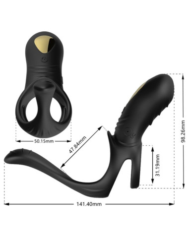 ARMONY JOY JUMPER RING VIBRATOR FOR COUPLES ANAL PLUG BLACK