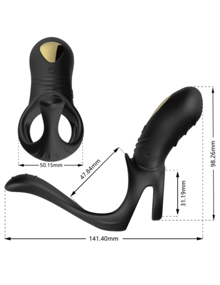 ARMONY JOY JUMPER RING VIBRATOR FOR COUPLES ANAL PLUG REMOTE CONTROL BLACK
