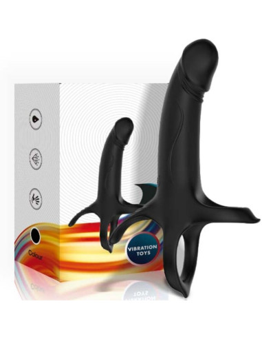 ARMONY DILDO WITH RING VIBRATOR BLACK