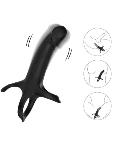 ARMONY DILDO WITH RING VIBRATOR BLACK