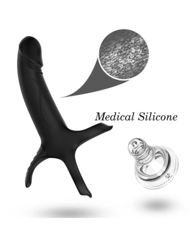 ARMONY DILDO WITH RING VIBRATOR BLACK